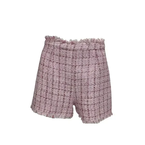 Cinq A Sept Tweed Pink Quartz Multi Coronado Shorts Size 2